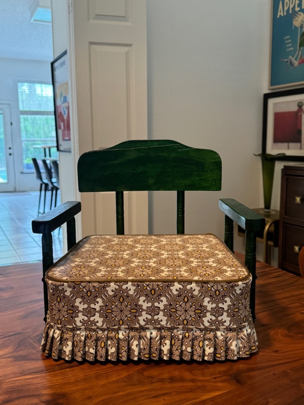 Vintage Retro 1970's Child's Baby Vinyl & wood Booster Seat Chair - Picture 7 of 8